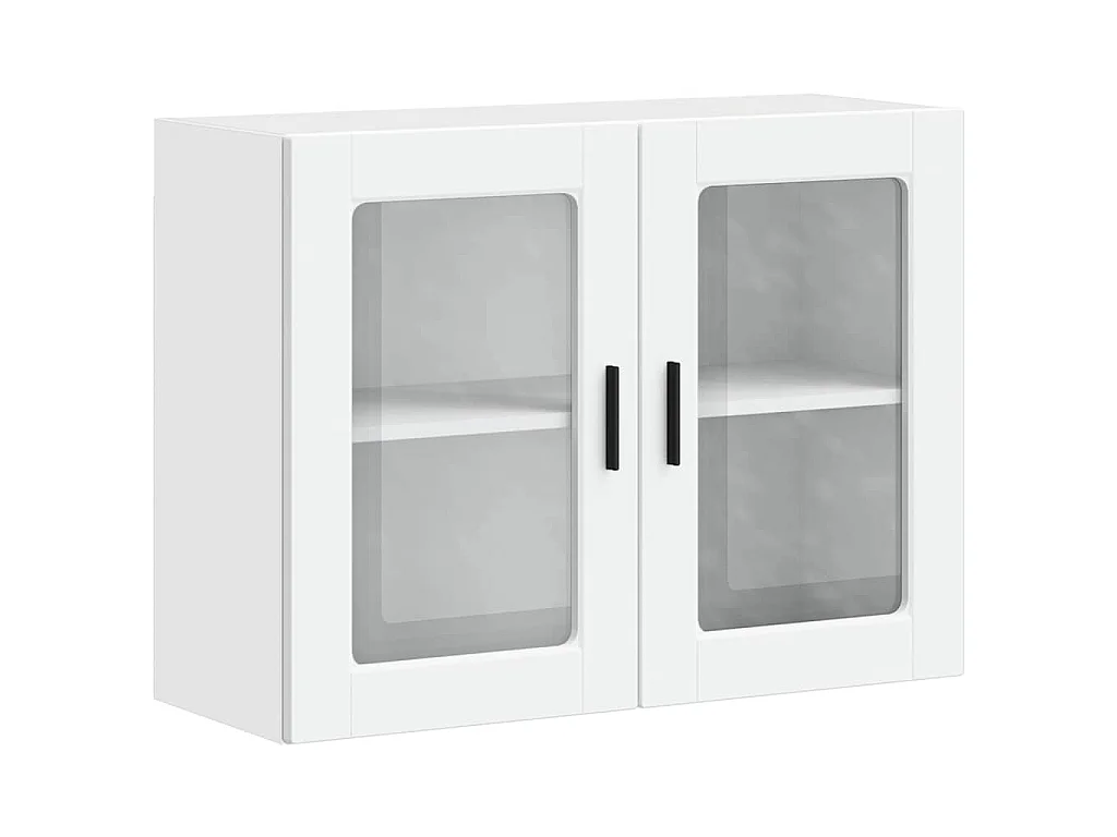 Armoire murale de cuisine avec porte en verre Porto blanc