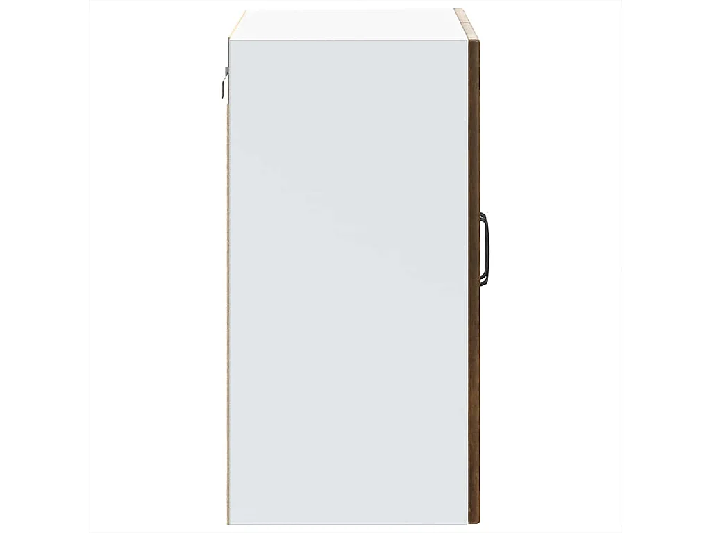 Armoire murale de cuisine avec porte vitrée "Lucca" Chêne fumé Bois d'ingénierie