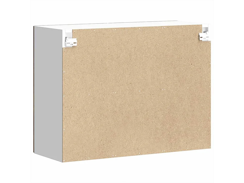 Armoire murale de cuisine avec porte vitrée "Lucca" Chêne fumé Bois d'ingénierie