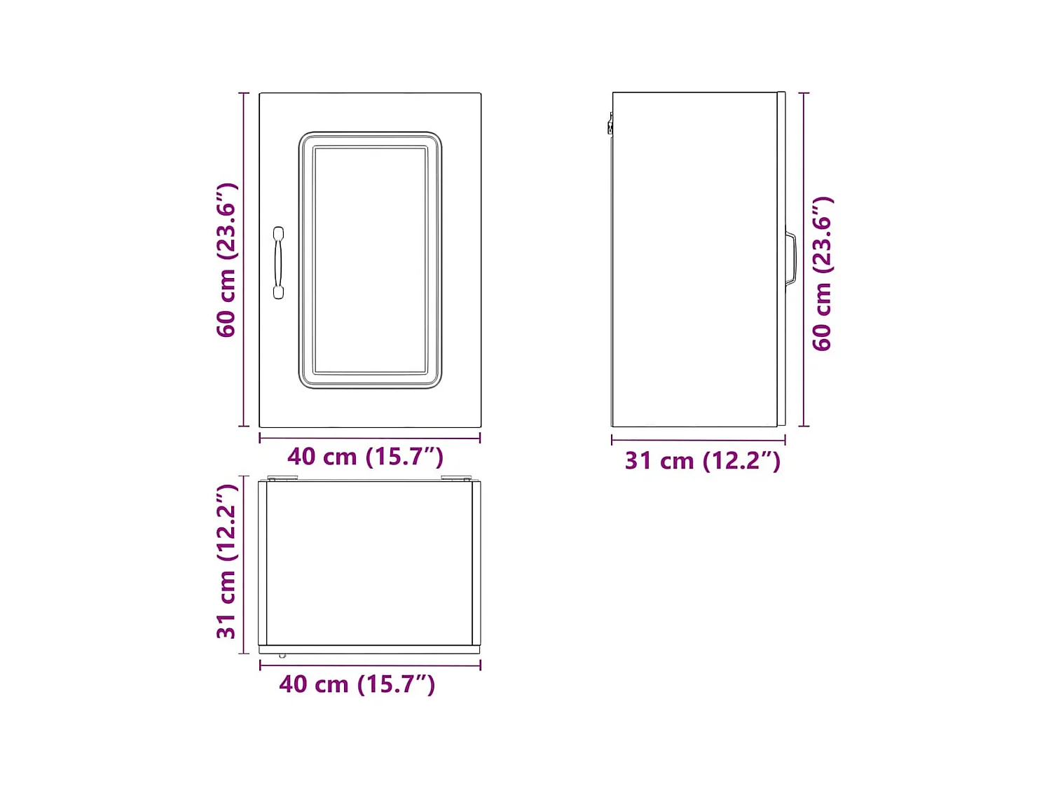 Armoire murale de cuisine Kalmar sonoma gris bois d'ingénierie