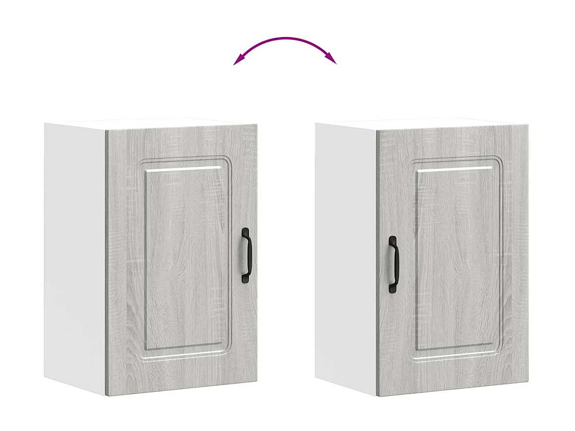 Armoire murale de cuisine Kalmar sonoma gris bois d'ingénierie