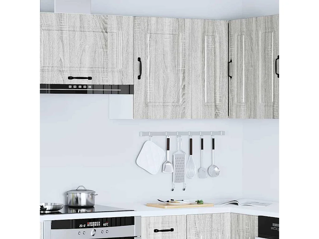 Armoire murale de cuisine Kalmar sonoma gris bois d'ingénierie