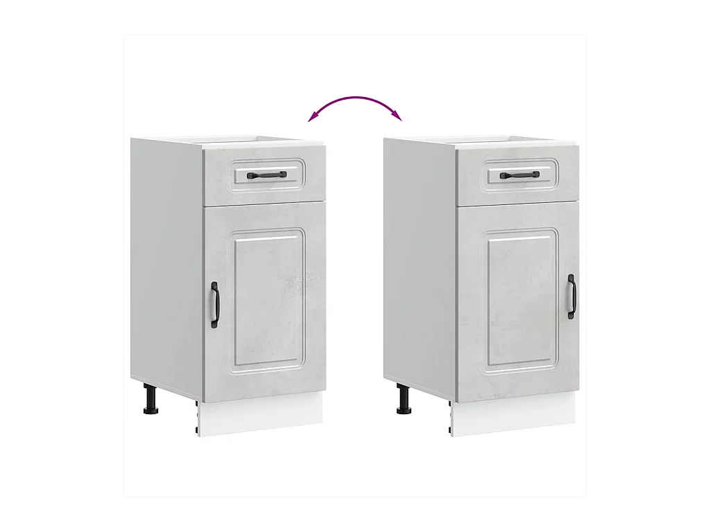 Base da Cucina Kalmar Grigio Cemento in Legno Multistrato