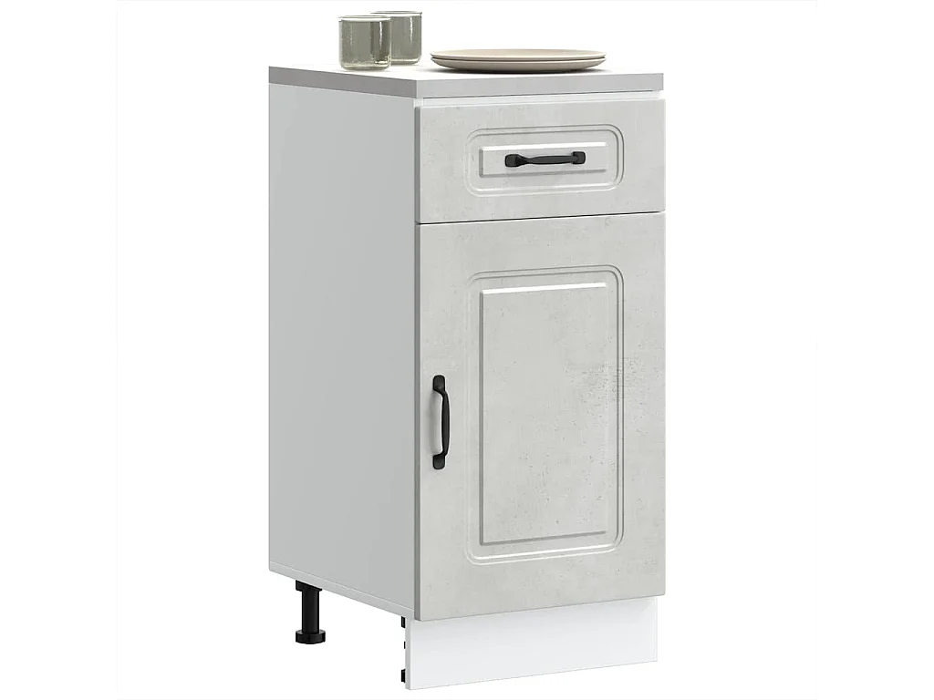 Küchenunterschrank Kalmar Betongrau Holzwerkstoff