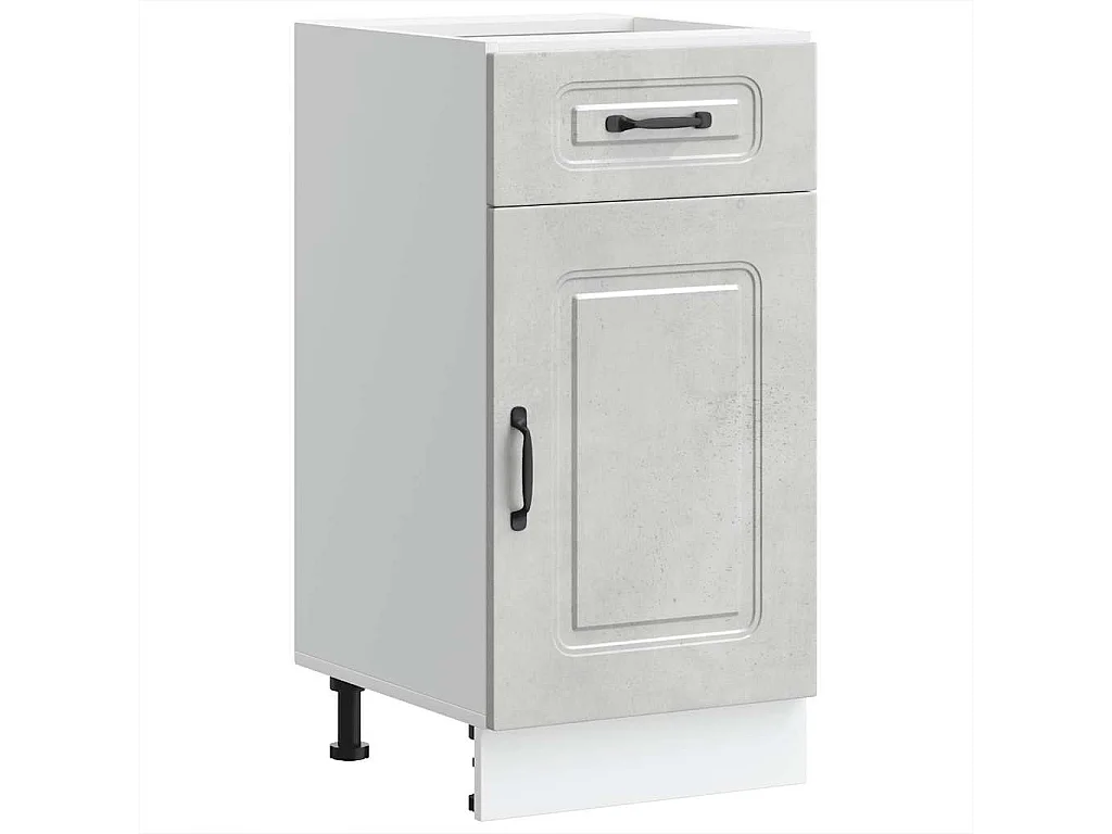 Küchenunterschrank Kalmar Betongrau Holzwerkstoff