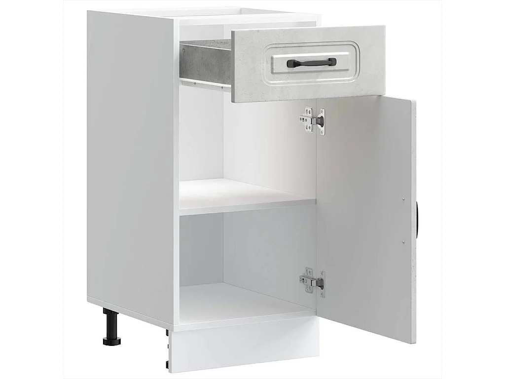 Küchenunterschrank Kalmar Betongrau Holzwerkstoff