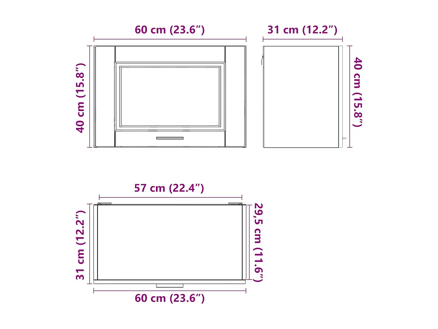 Pensile da Cucina Porto Bianco Lucido in Legno Multistrato