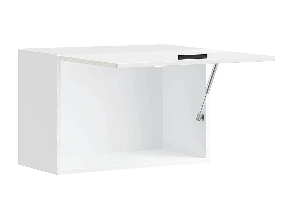 Armoire murale de cuisine Porto blanc brillant bois ingénierie