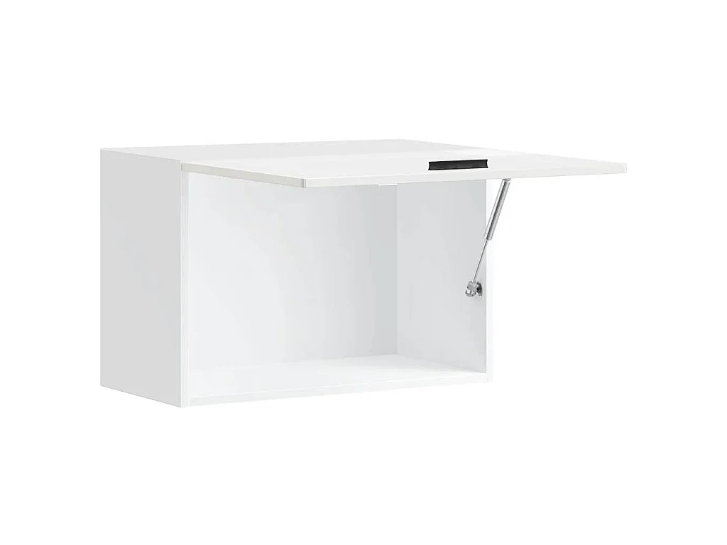 Armoire murale de cuisine Porto blanc brillant bois ingénierie