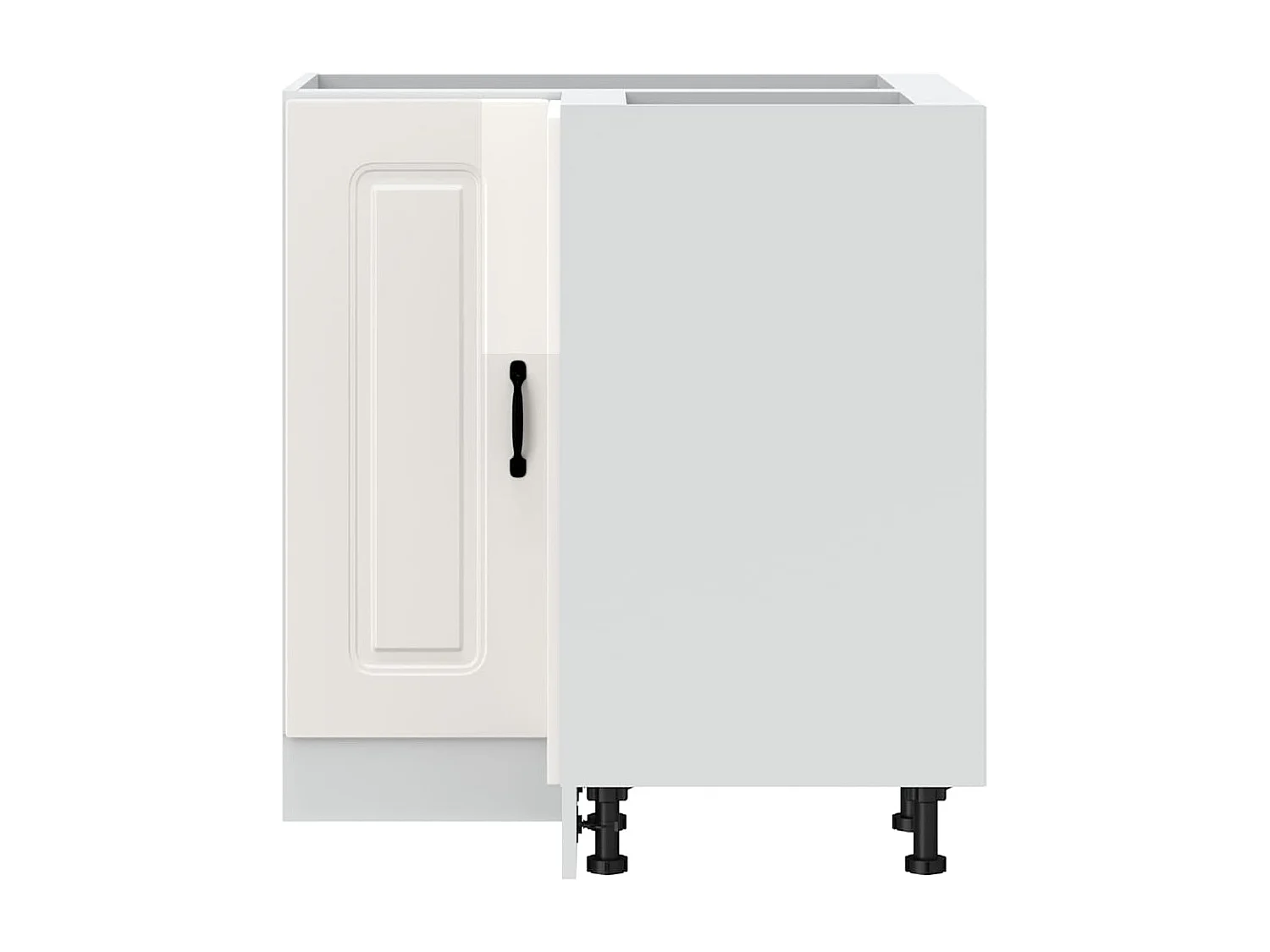 Armoire d'angle de cuisine Kalmar blanc brillant