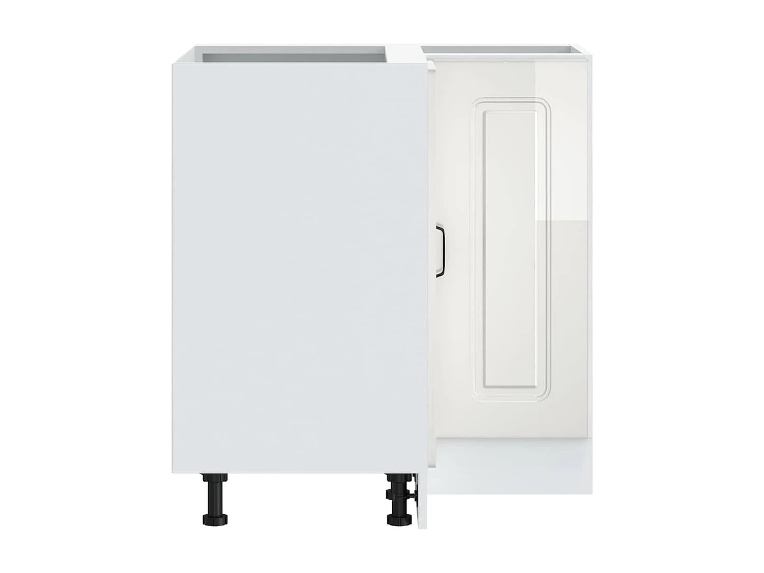 Armoire d'angle de cuisine Kalmar blanc brillant
