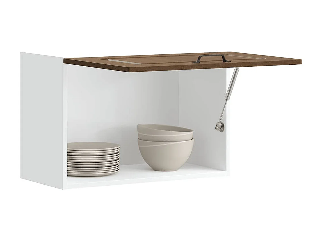 Keukenwandkast Kalmar bewerkt hout bruin eikenkleur