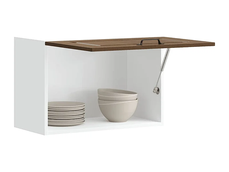 Keukenwandkast Kalmar bewerkt hout bruin eikenkleur