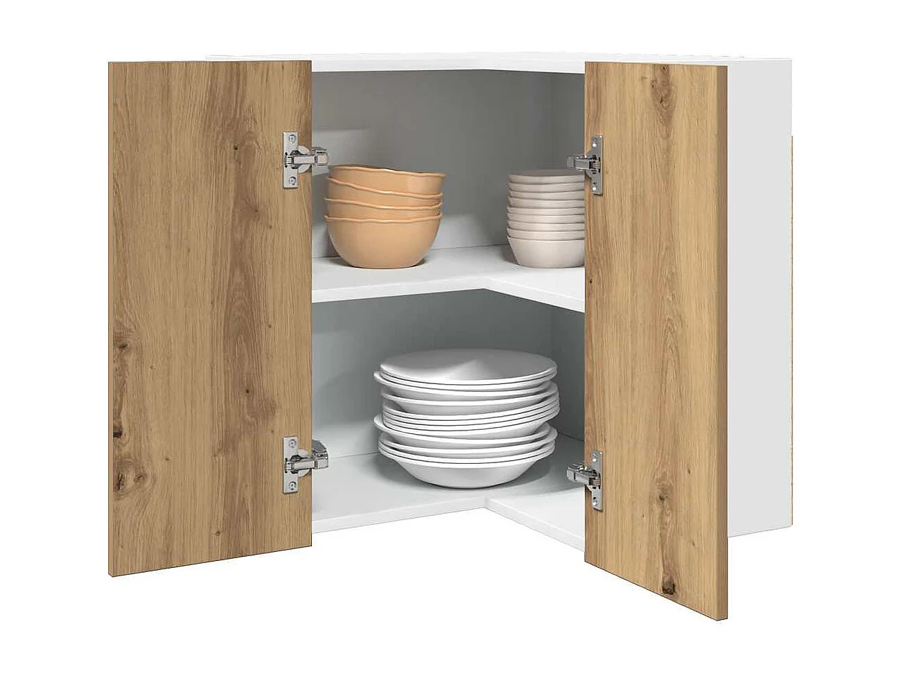 Eck-Hängeschrank Lyon Artisan-Eiche 57x57x60 cm Holzwerkstoff