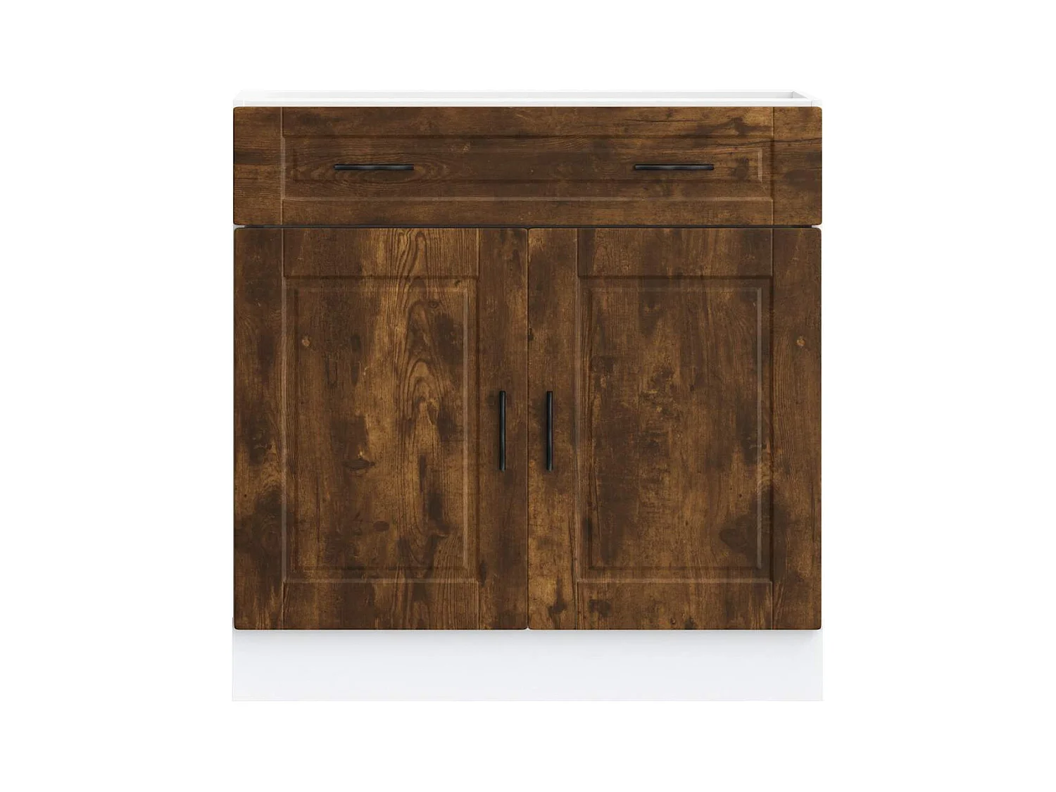 Onderkast "Porto" bewerkt hout gerookt eikenkleurig