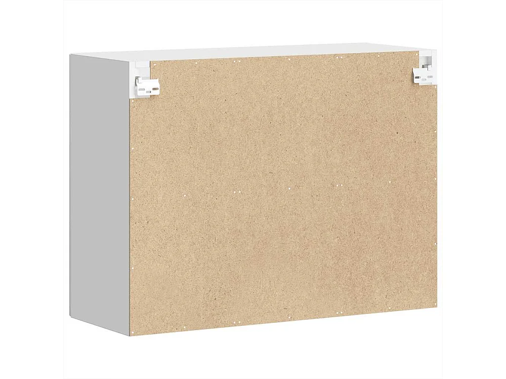 Armoire murale cuisine avec porte en verre Porto blanc brillant