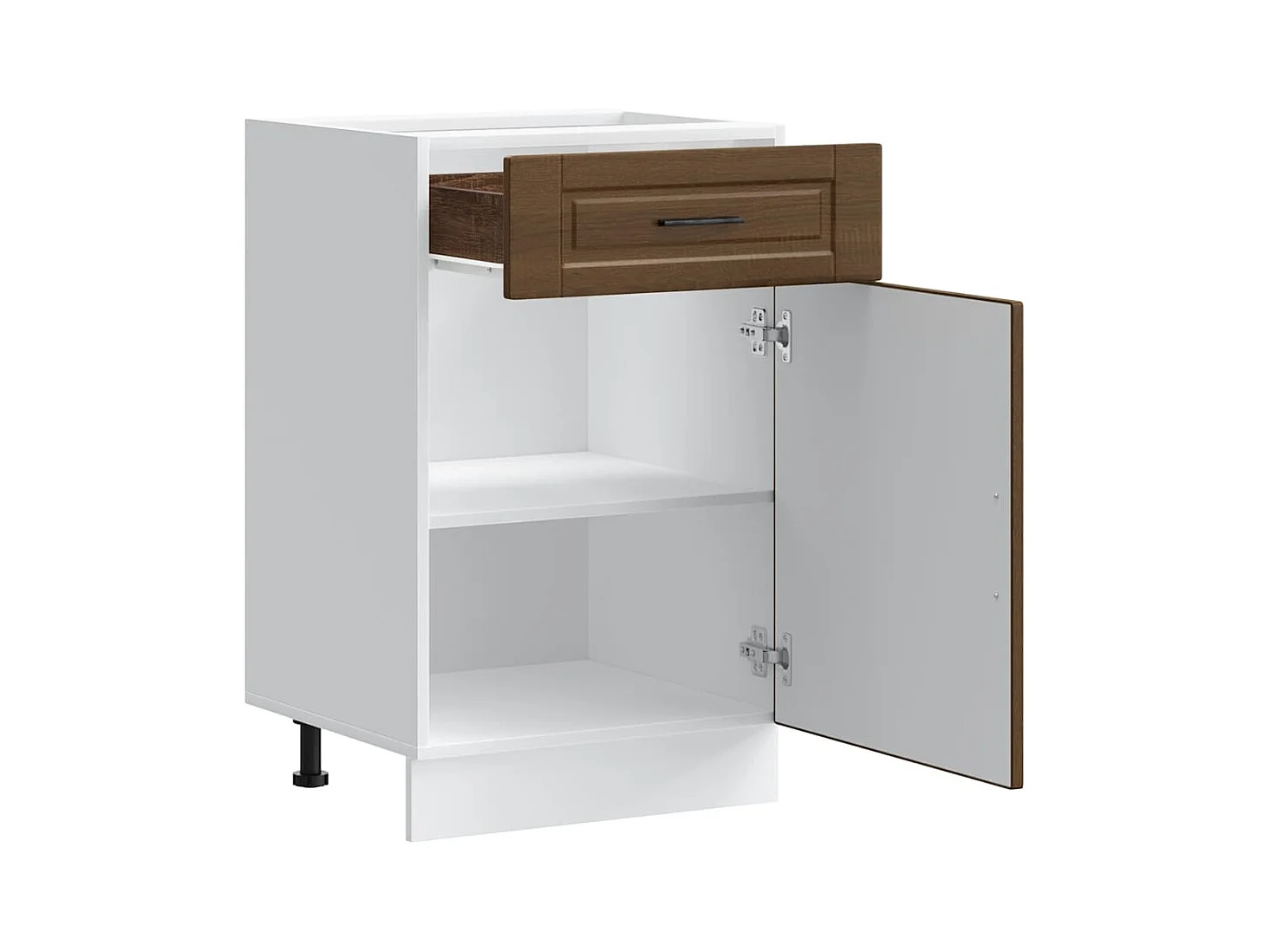 Küchenunterschrank Porto Braun Eichen-Optik Holzwerkstoff