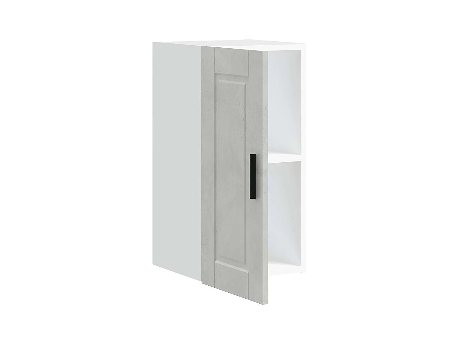 Keukenwandkast Porto bewerkt hout betongrijs