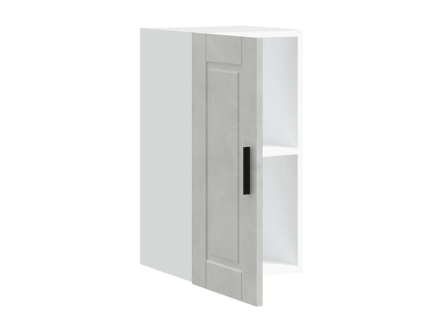 Armoire murale de cuisine Porto gris béton bois d'ingénierie