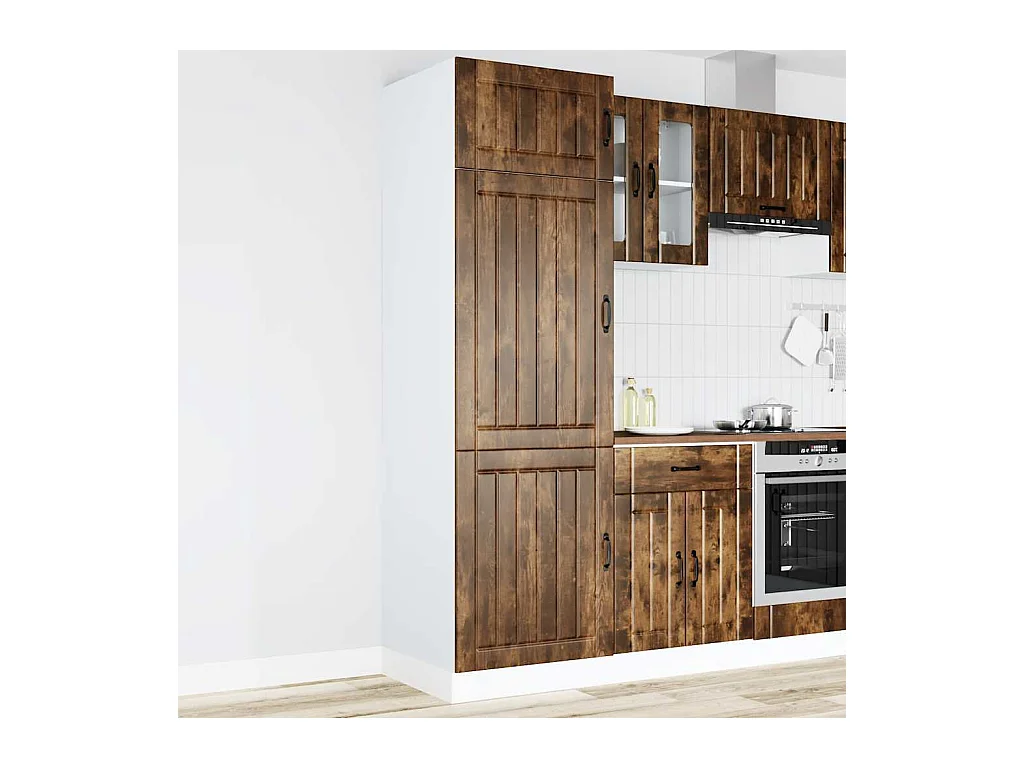Armoire de cuisine Lucca chêne fumé bois d'ingénierie