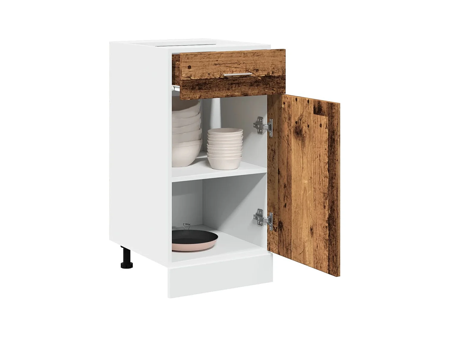 Armoire à tiroirs "Lyon" Bois ancien 40 x 46 x 81,5 cm Bois d'ingénierie