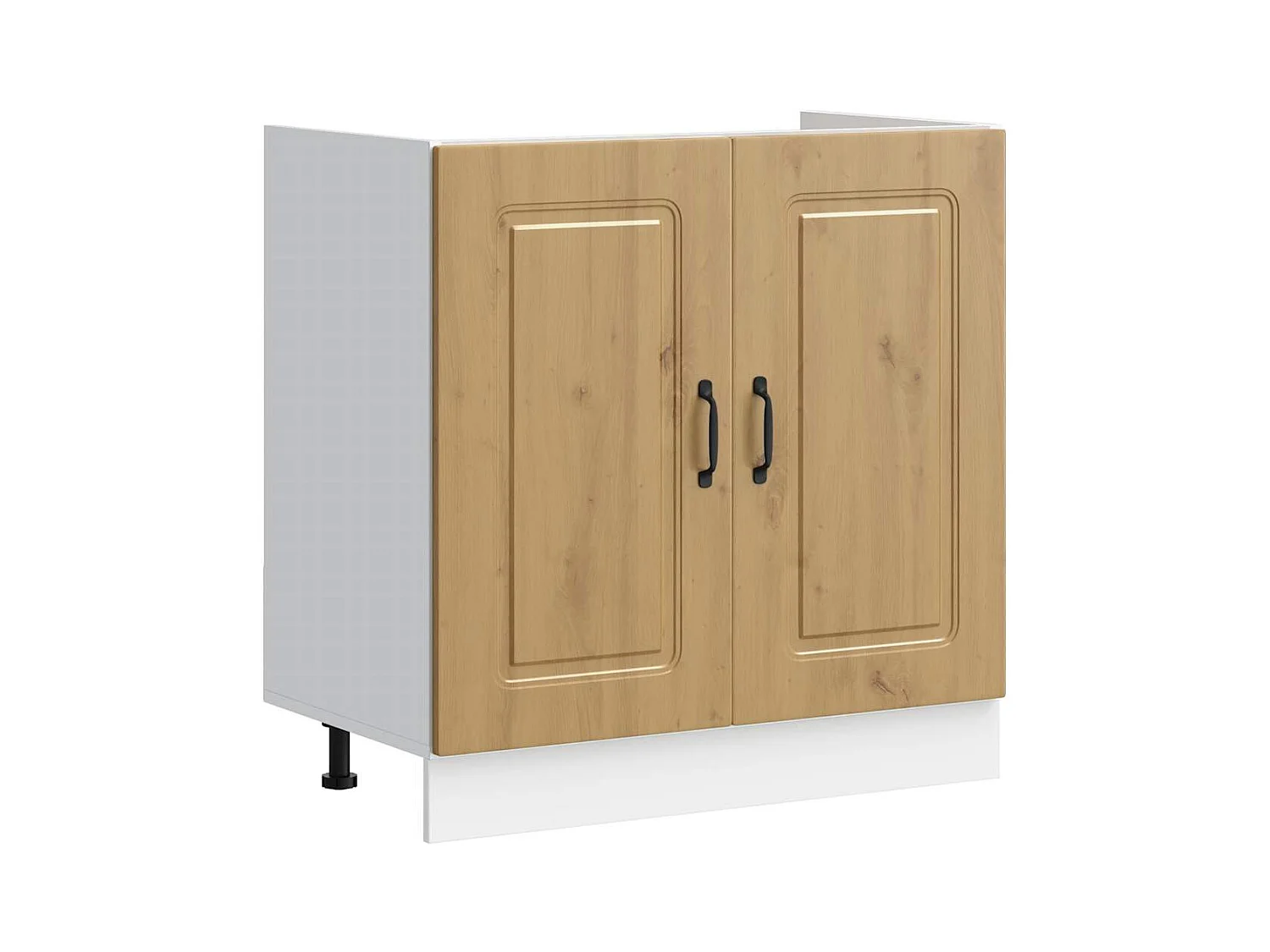 Spoelbakonderkast Kalmar 80x46x81,5 cm hout artisanaal eiken