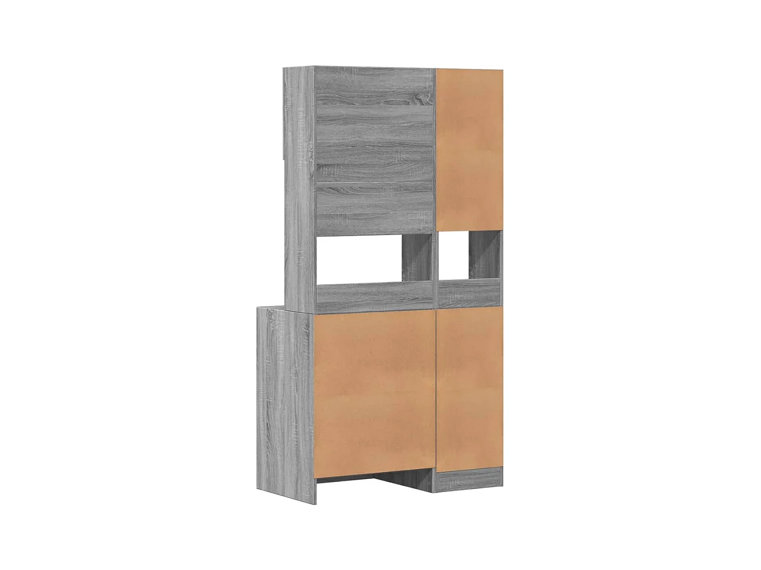 Mobile da Cucina Grigio Sonoma 95x50x180cm in Legno Multistrato