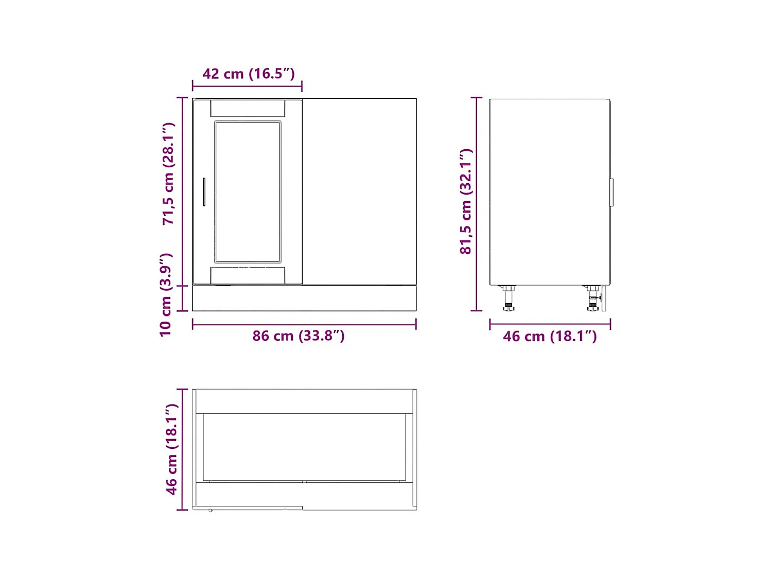 Armoire de cuisine Porto chêne fumé bois d'ingénierie