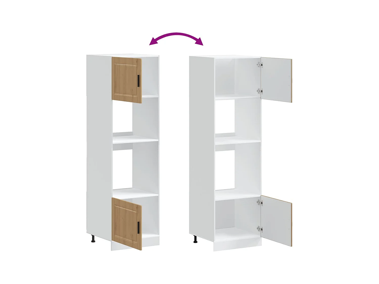 Armoires de four 2 pcs Porto chêne artisanal bois d'ingénierie