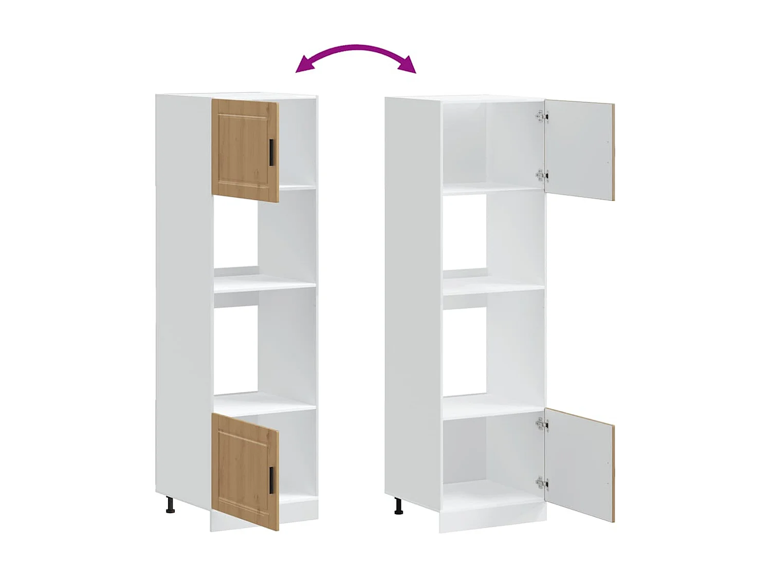 Armoires de four 2 pcs Porto chêne artisanal bois d'ingénierie