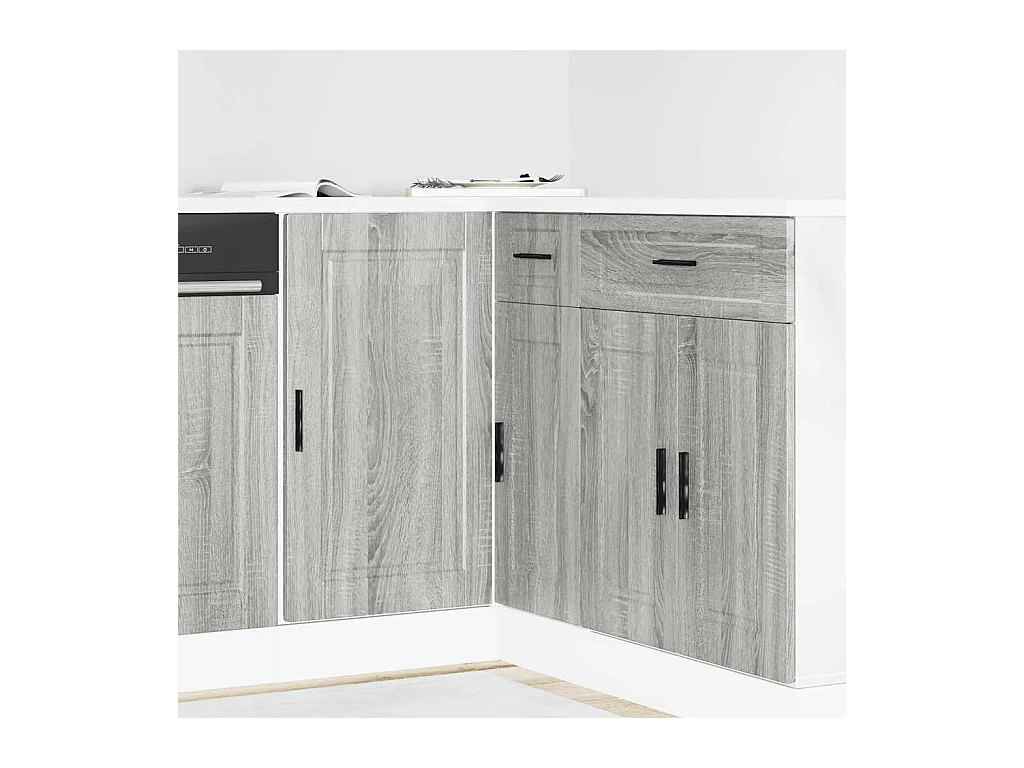 Küchenunterschrank Porto Grau Sonoma Holzwerkstoff