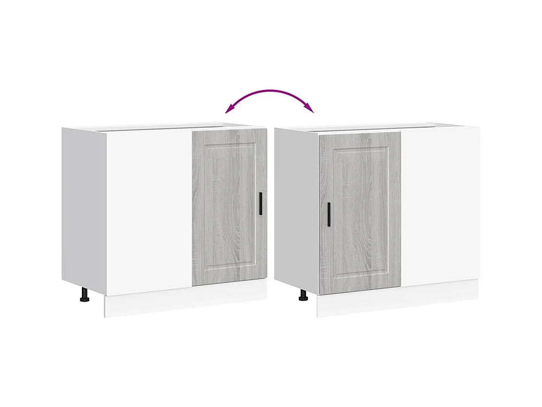 Küchenunterschrank Porto Grau Sonoma Holzwerkstoff