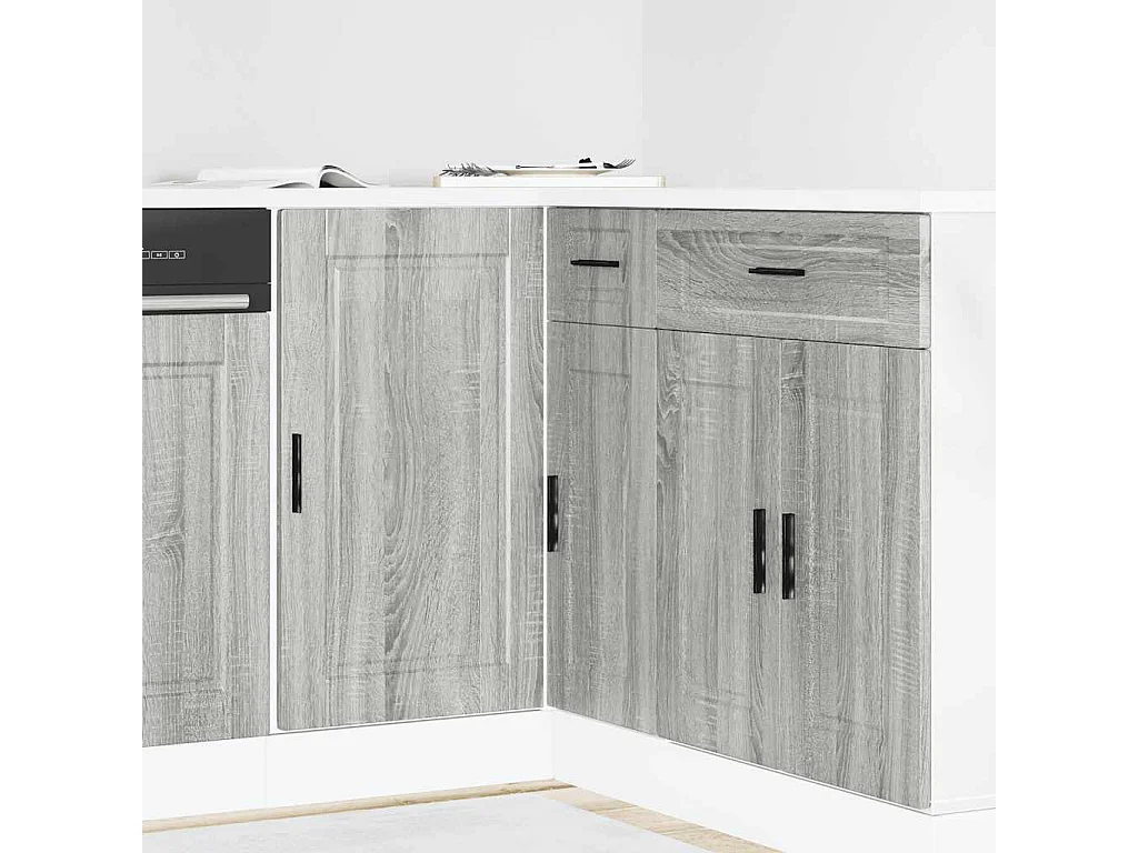 Armoire de cuisine Porto sonoma gris bois d'ingénierie