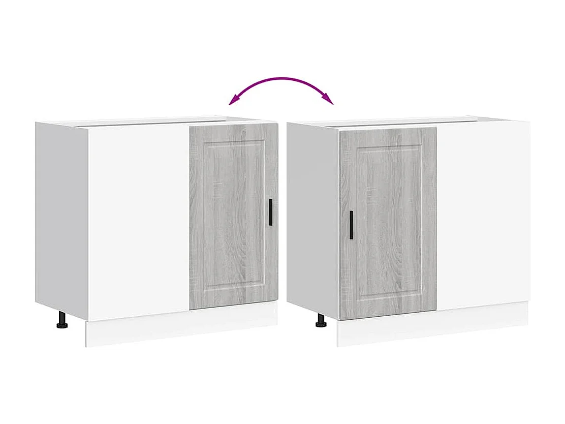 Armoire de cuisine Porto sonoma gris bois d'ingénierie