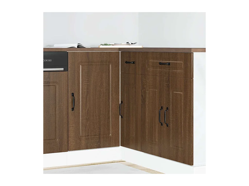 Base da Cucina Kalmar Rovere Marrone in Legno Multistrato