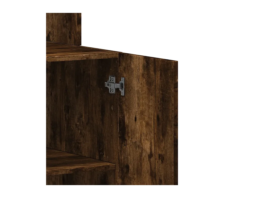 Armoire de cuisine chêne fumé 60x50x180 cm bois d'ingénierie