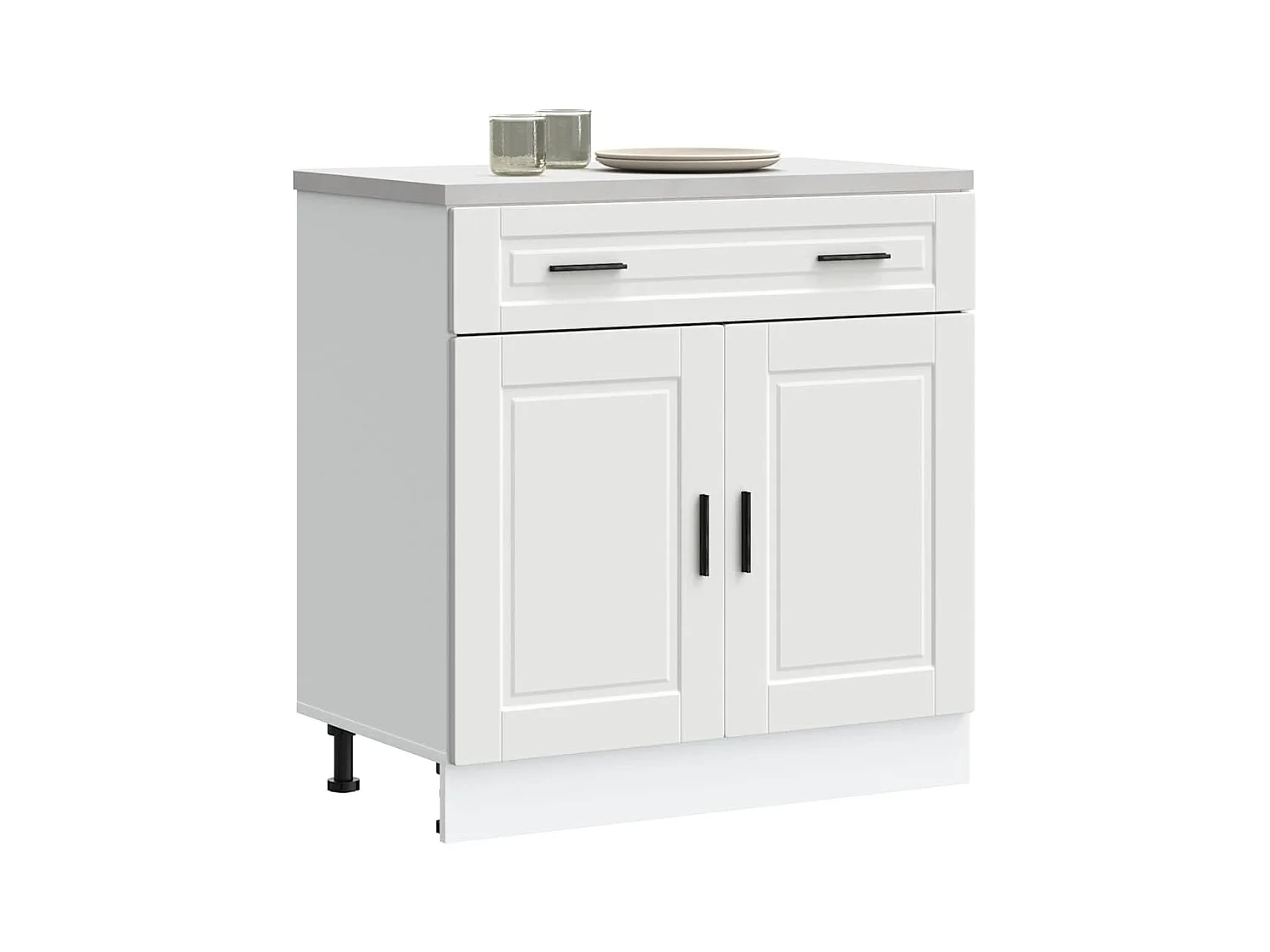 Armoire de cuisine Porto blanc bois d'ingénierie