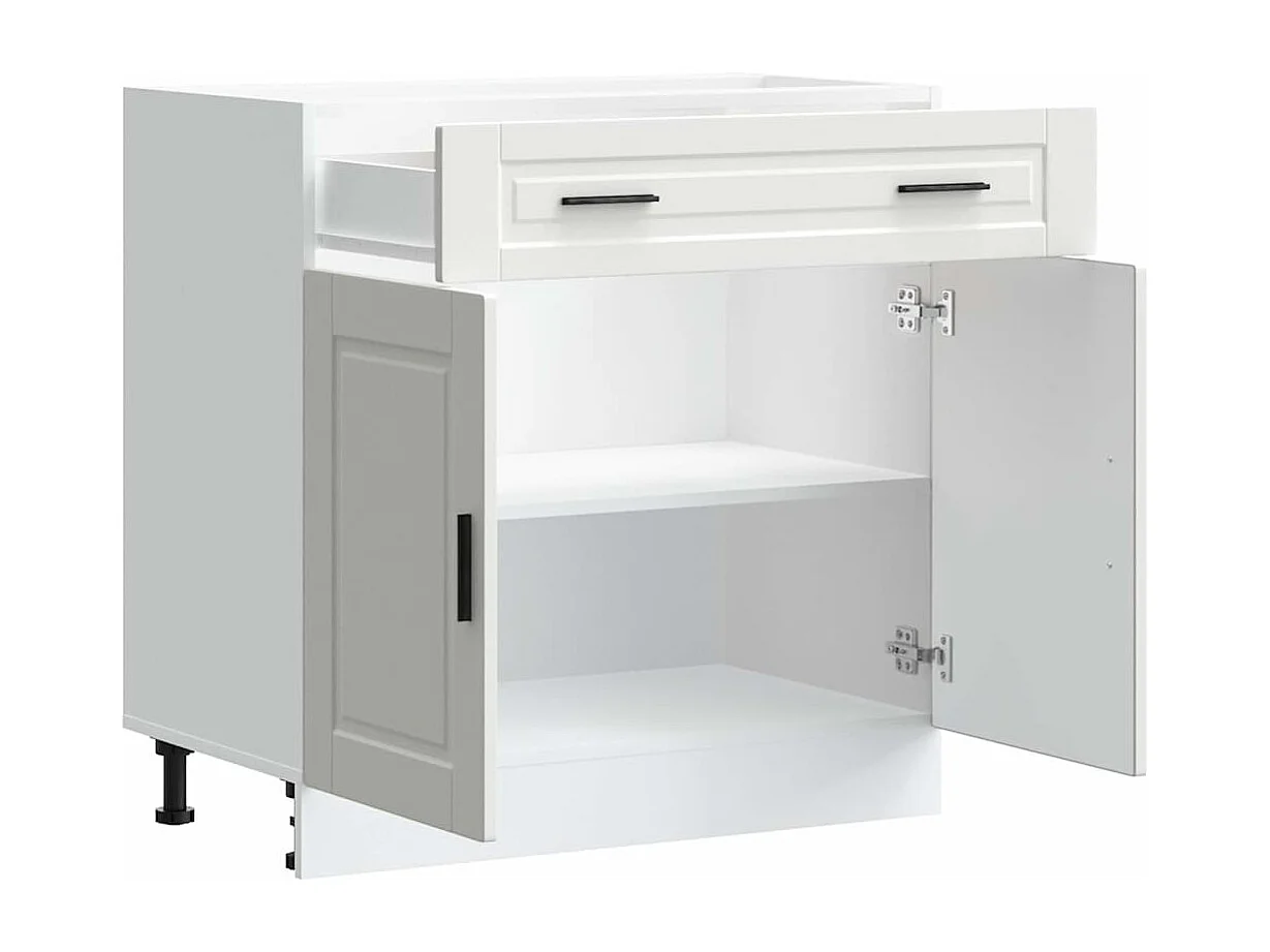 Armoire de cuisine Porto blanc bois d'ingénierie