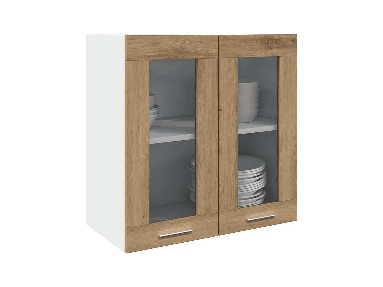 Pensile da Cucina “Lyon” Anta in Vetro Rovere Artigianale