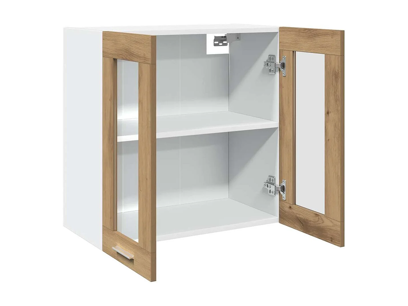 Armoire murale de cuisine "Lyon" avec porte vitrée Chêne artisanal 60 x 31 x 60 cm