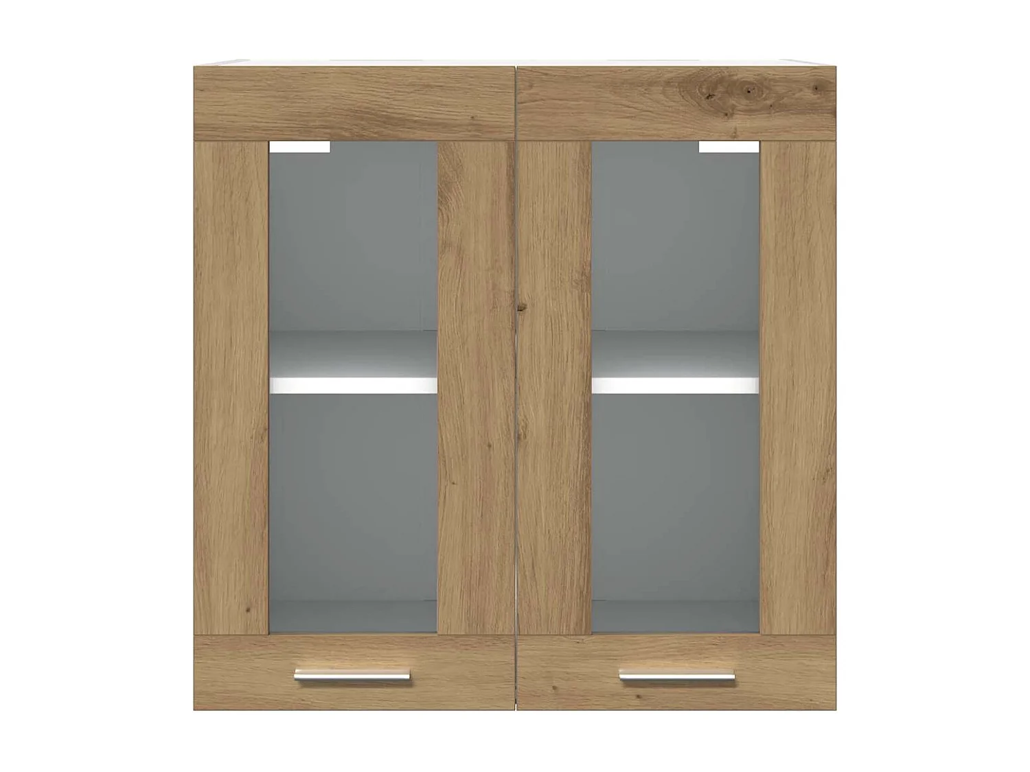 Armoire murale de cuisine "Lyon" avec porte vitrée Chêne artisanal 60 x 31 x 60 cm
