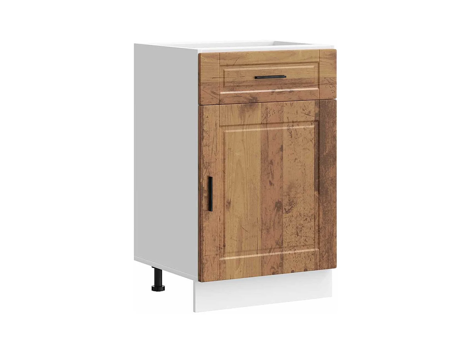 Onderkast "Porto" bewerkt hout oud houtkleurig