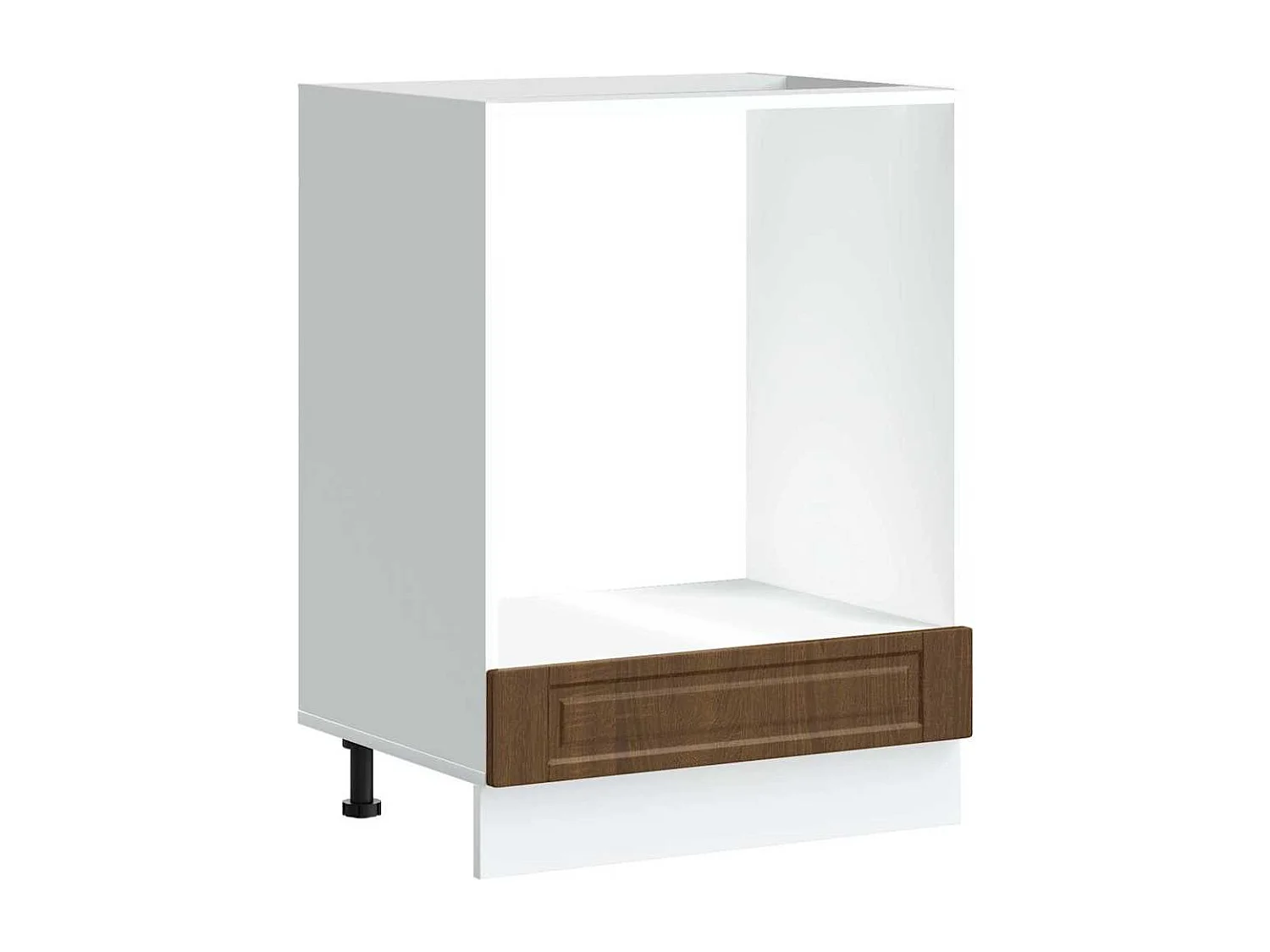 Ovenkast "Porto" bewerkt hout bruin eikenkleur