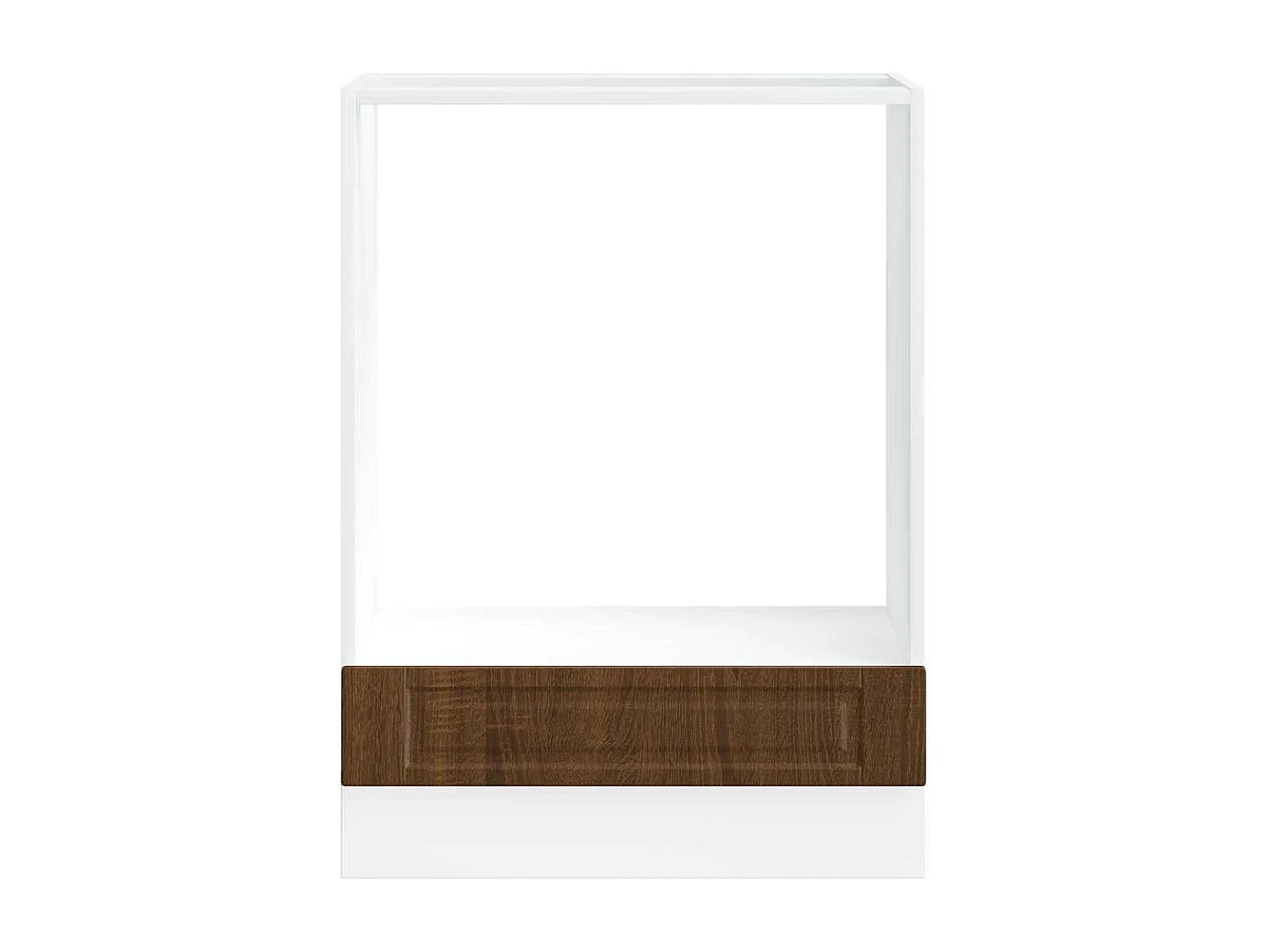 Ovenkast "Porto" bewerkt hout bruin eikenkleur