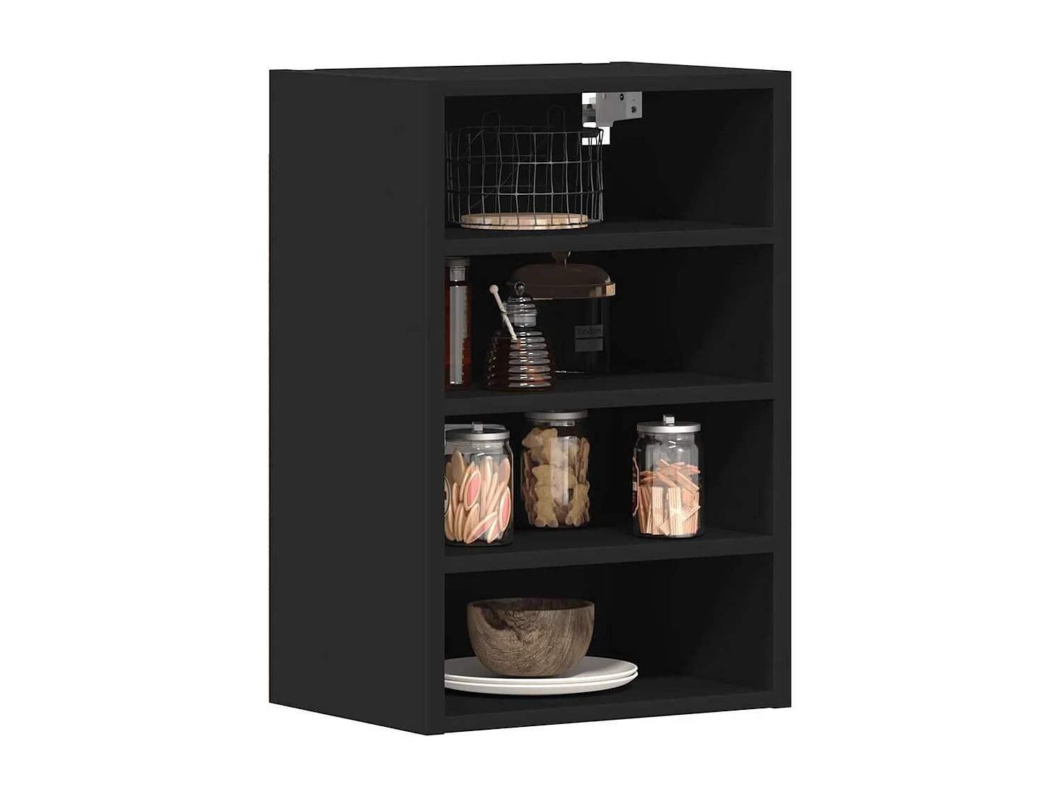 Armoire suspendue "Riga" Noir 40 x 29,5 x 60 cm Bois d'ingénierie