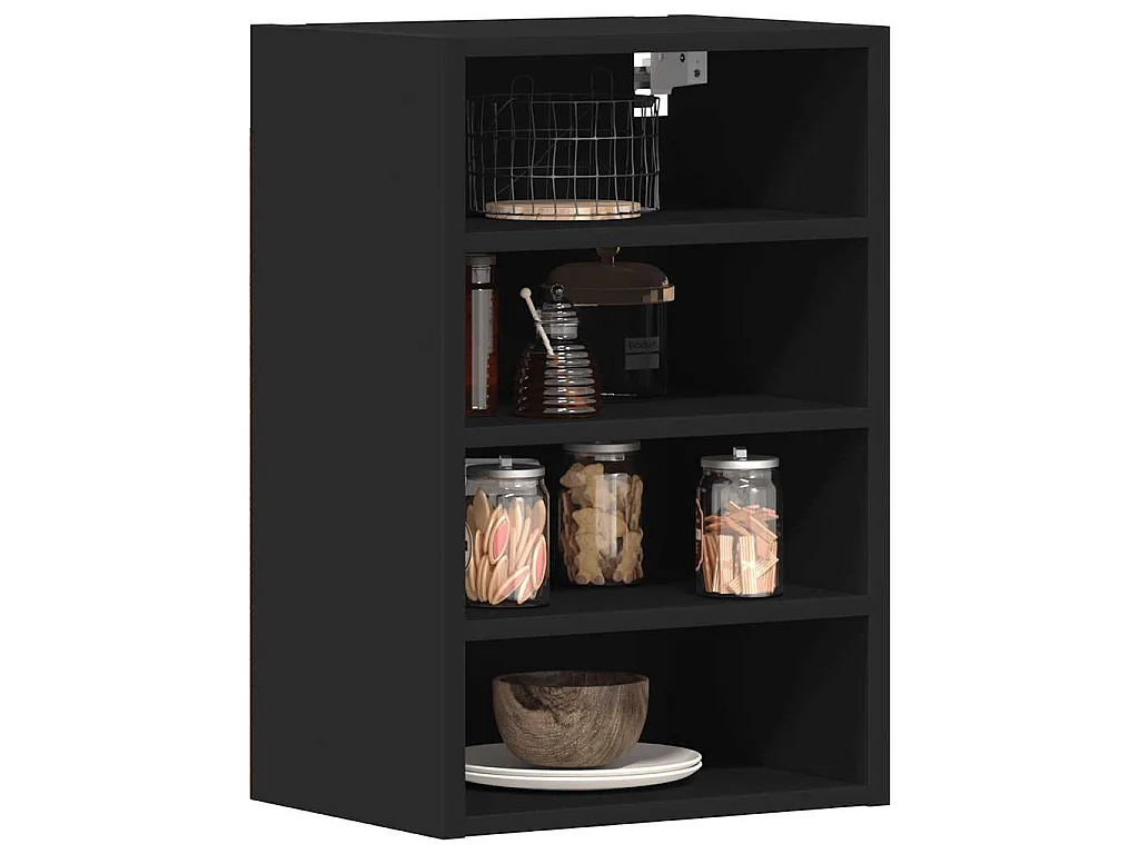 Armoire suspendue "Riga" Noir 40 x 29,5 x 60 cm Bois d'ingénierie