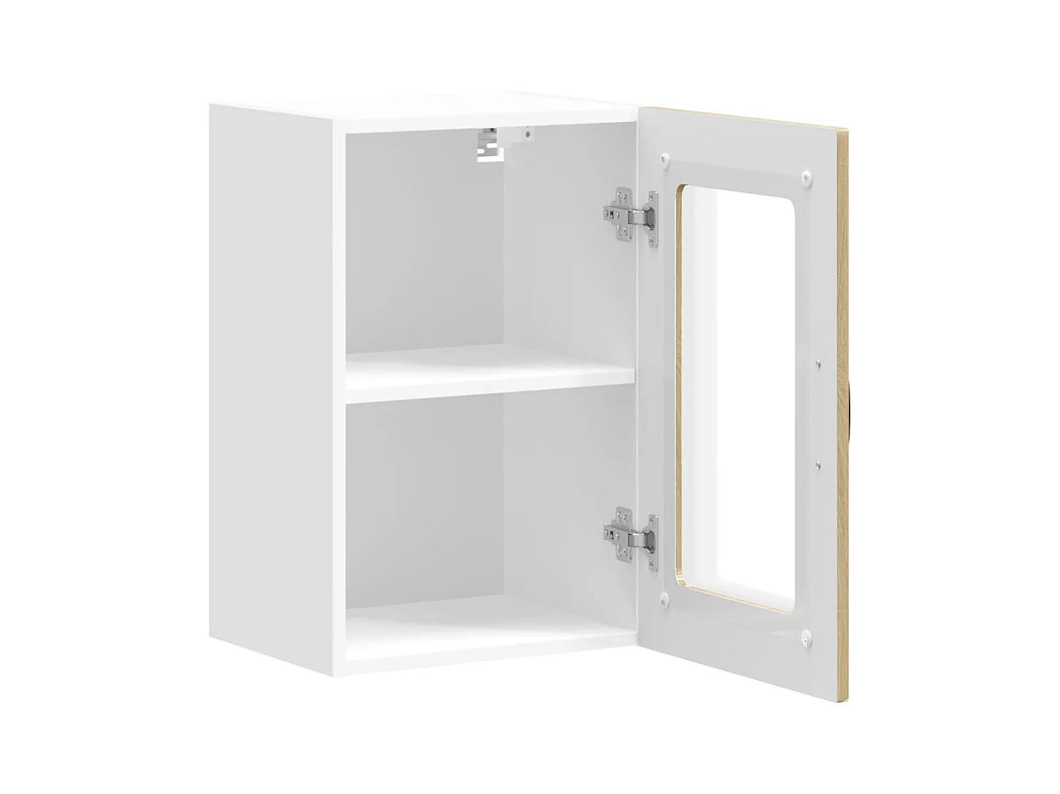 Armoire murale de cuisine avec porte vitrée "Kalmar" en bois d'ingénierie chêne Sonoma