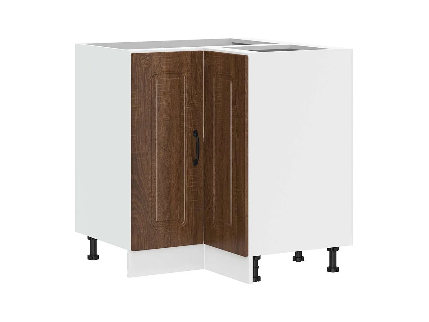Armoire d'angle de cuisine Kalmar chêne marron bois ingénierie