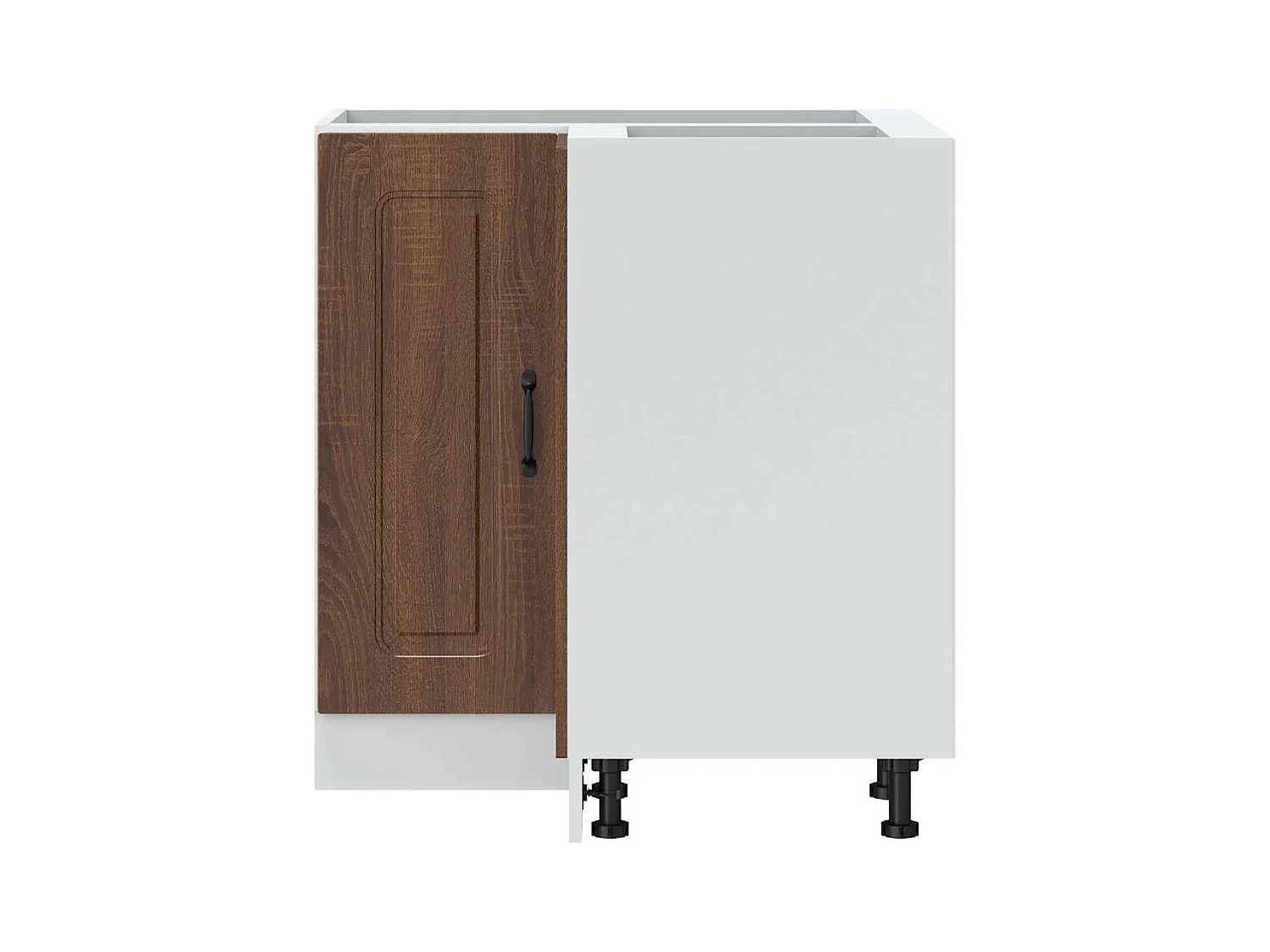 Armoire d'angle de cuisine Kalmar chêne marron bois ingénierie