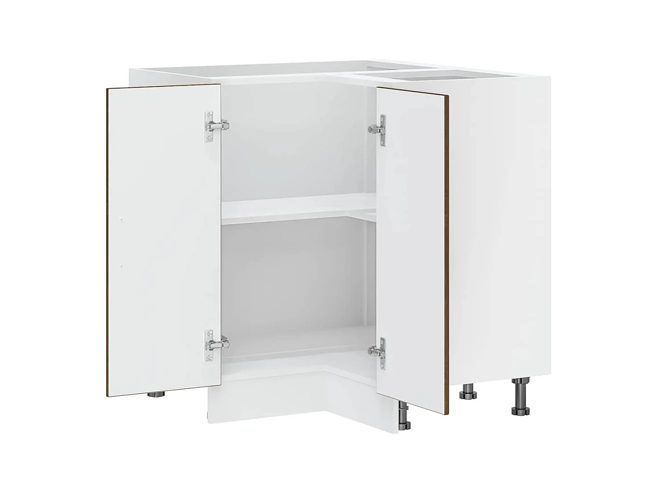 Armoire d'angle de cuisine Kalmar chêne marron bois ingénierie